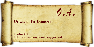 Orosz Artemon névjegykártya