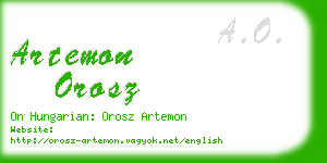 artemon orosz business card
